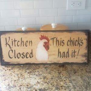 Kitchen sign